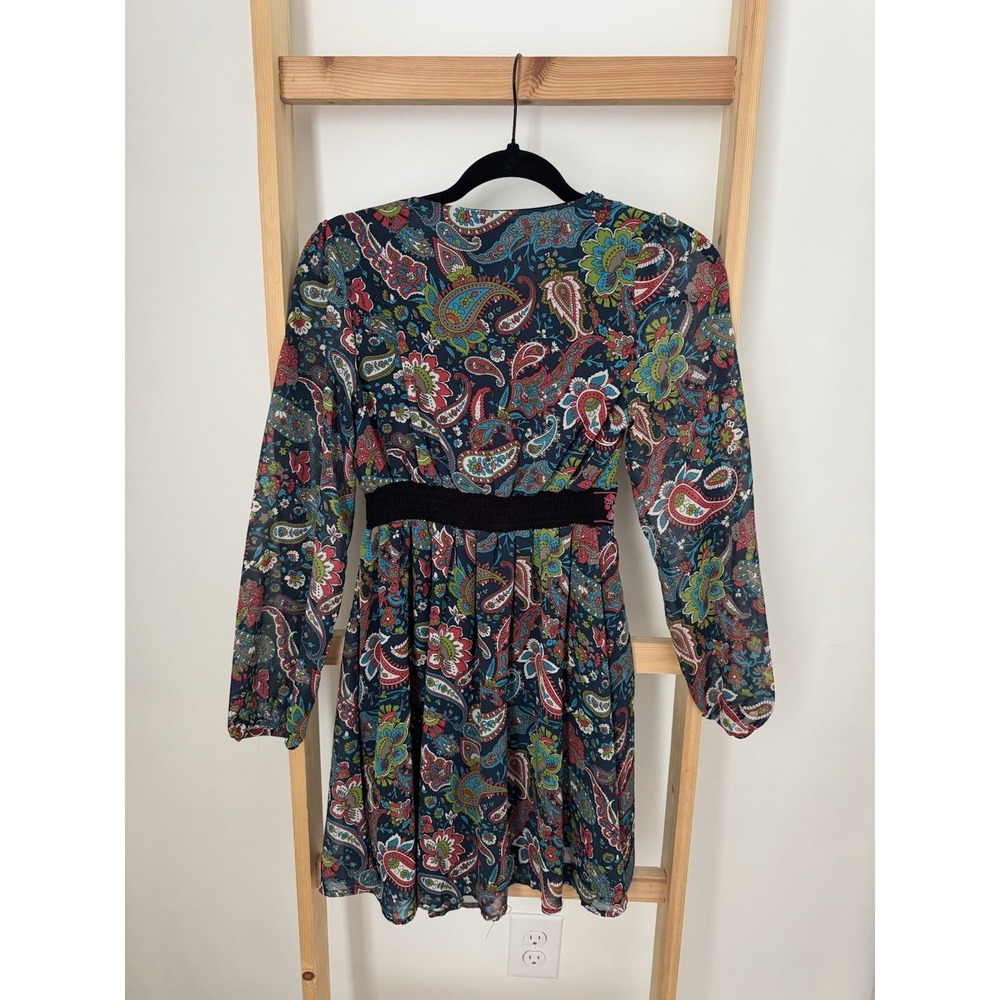 Flying Tomato Womens Dress XS Boho Cottage Core Colorful Paisley Embroidered - Picture 2 of 3